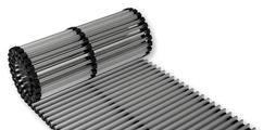 Roll down grilles, made of aluminium, with fixed transverse blades, for floor installation